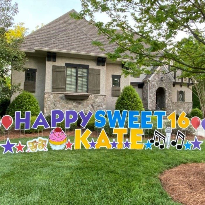 Coroplast Celebration Yard Signs